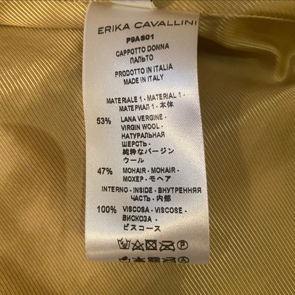 Erika Cavallini Long Wool Coat IT 40 or US 4 - Picture 4 of 5